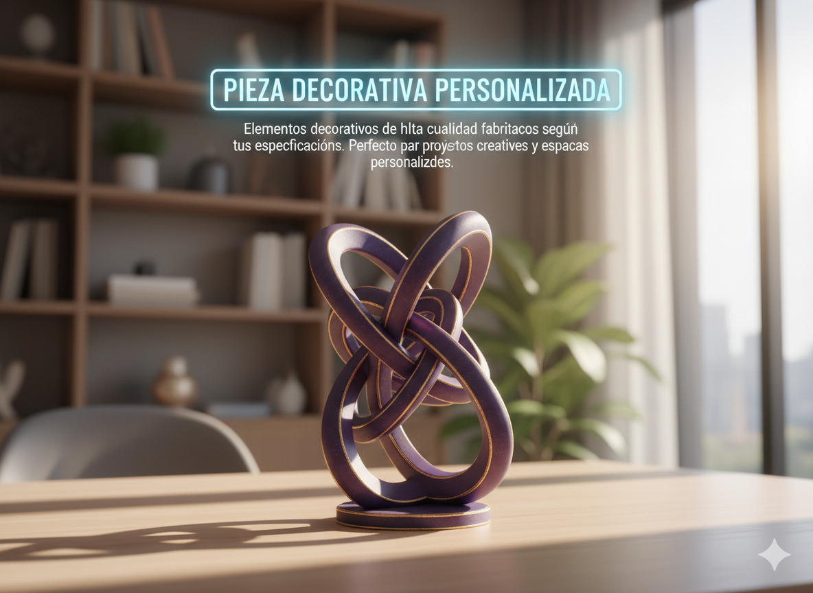 Pieza decorativa personalizada 3D